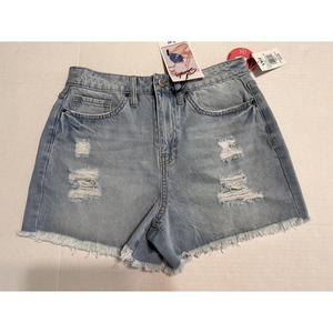 YMI Junior Distressed Shorts Size 11/ 30 Denim Light Wash Dream Collection‎ #864